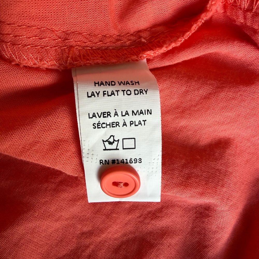 Ramy Brook Coral Tiered Midi Shirtdress Sleeveless Button Front XL - Picture 9 of 12